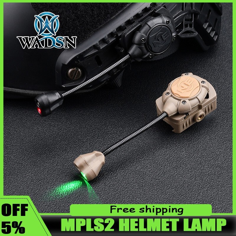 Tactical Tec MPLS2 Combo Helmet Lamp Airsoft Light Red Green IR LED For MICH