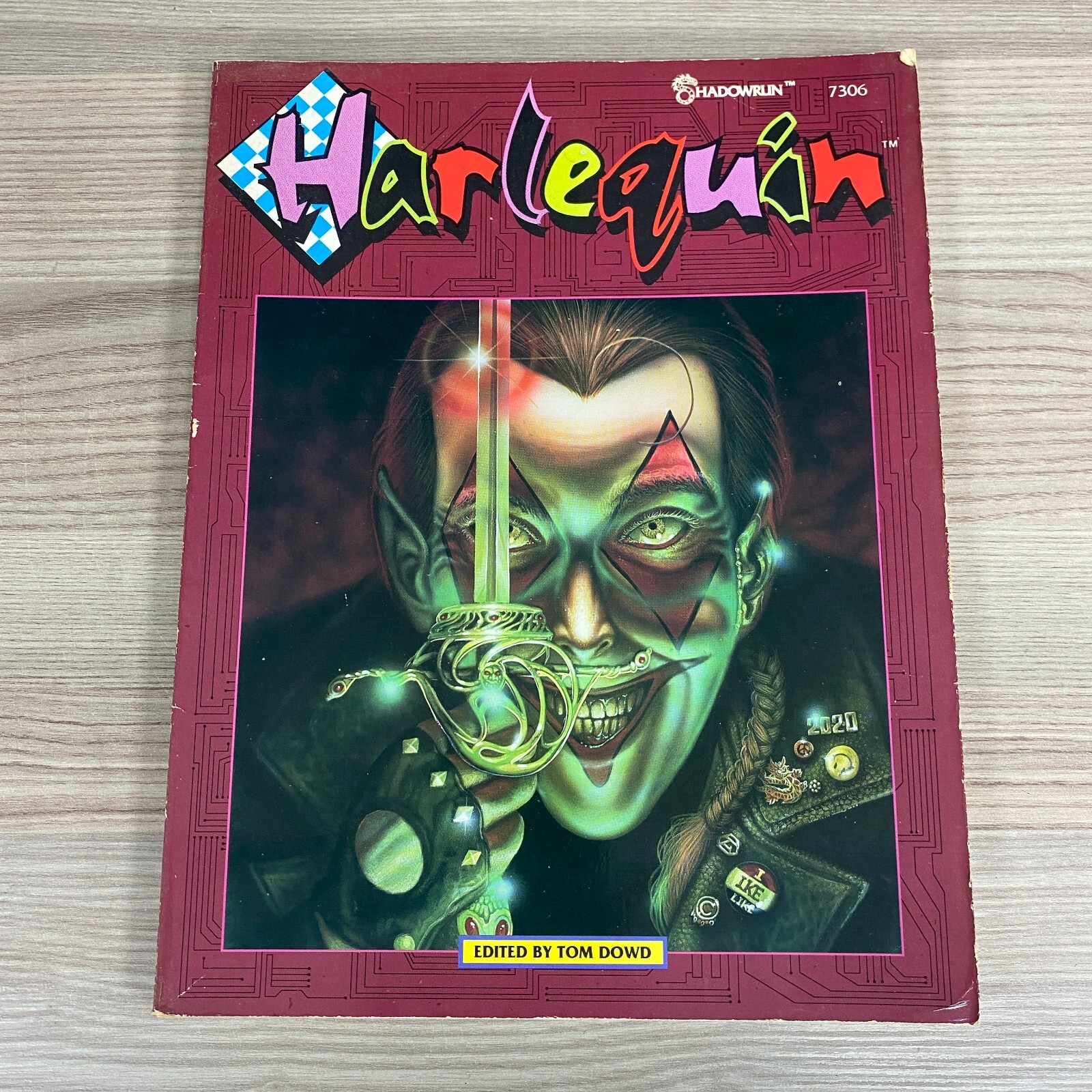 SHADOWRUN HARLEQUIN 7306 FASA RPG 1990 SOFTBACK SOURCEBOOK ROLE-PLAY BOOK