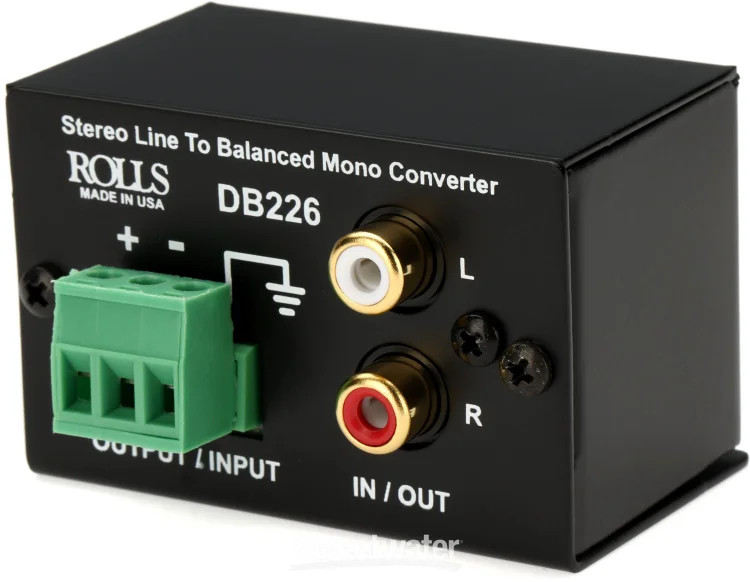 Rolls DB226 Stereo Line to Balanced Mono Converter