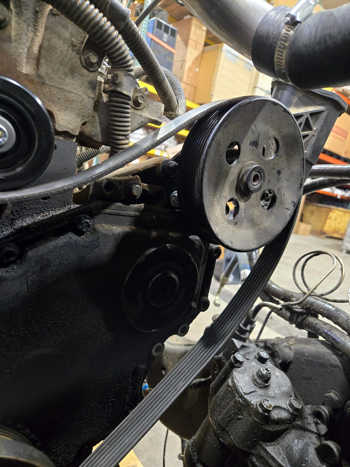 Power Steering Pump Relocation Bracket for 5.9l 6.7l Cummins
