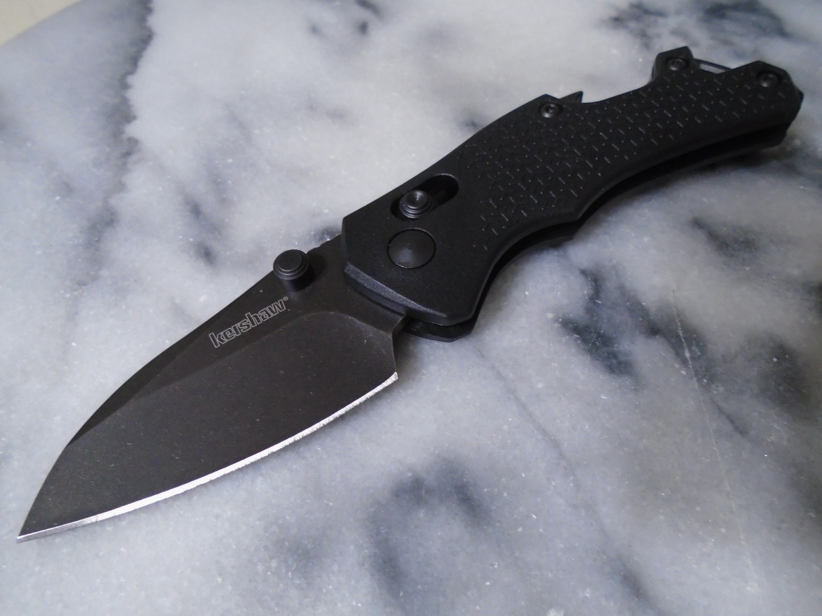 Kershaw Craze Duralock Pocket Knife Cap Lifter 8Cr13MoV 8337X Blackwash GFN New