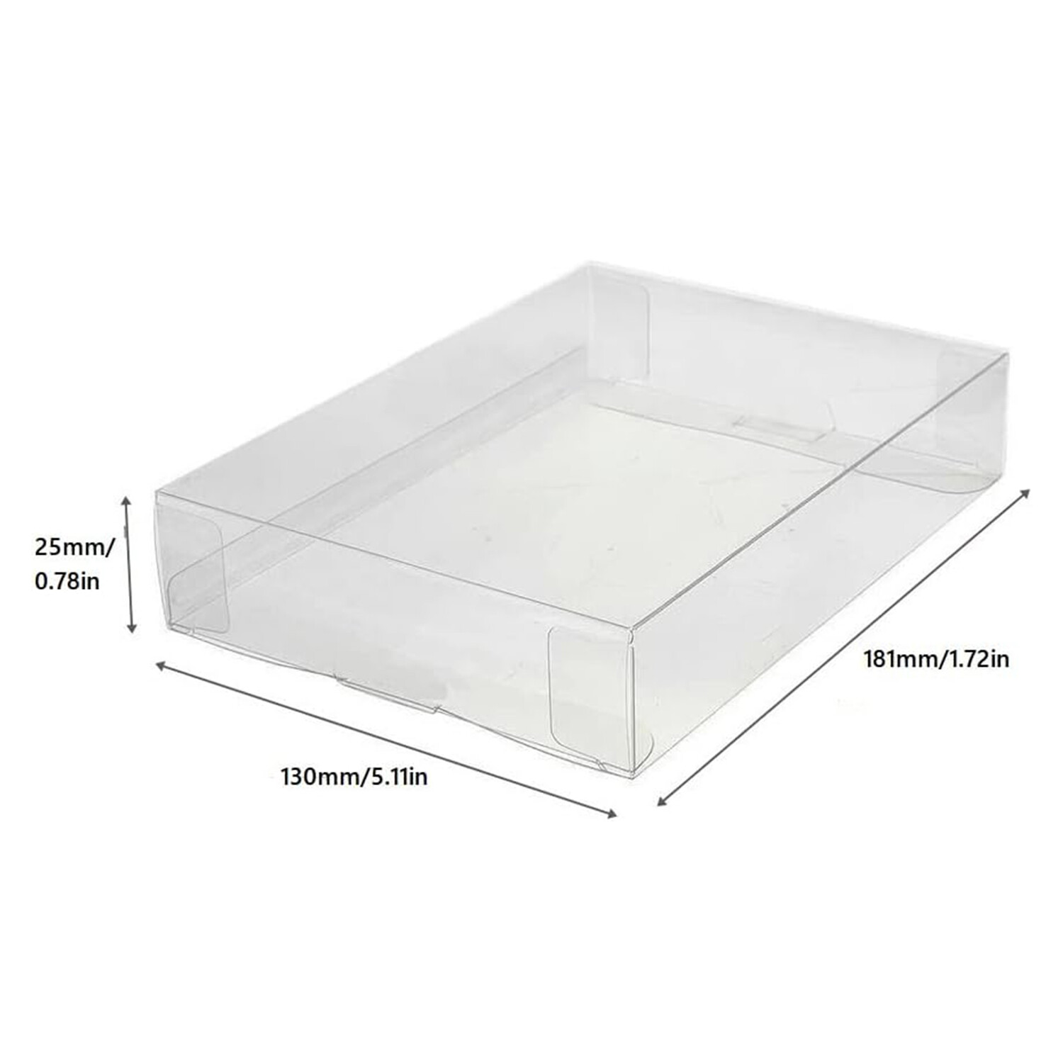 1x NINTENDO NES CIB GAME- CLEAR PLASTIC PROTECTIVE BOX PROTECTOR SLEEVE CASE