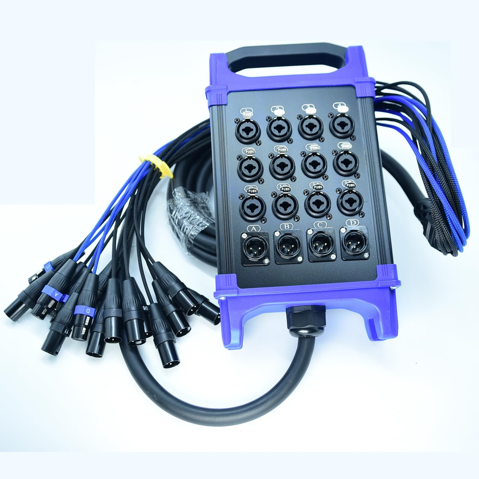 12 Send Female 4 Return 16-Channel Low Profil XLR 1/4" TRS Send Sub Combo Spl...