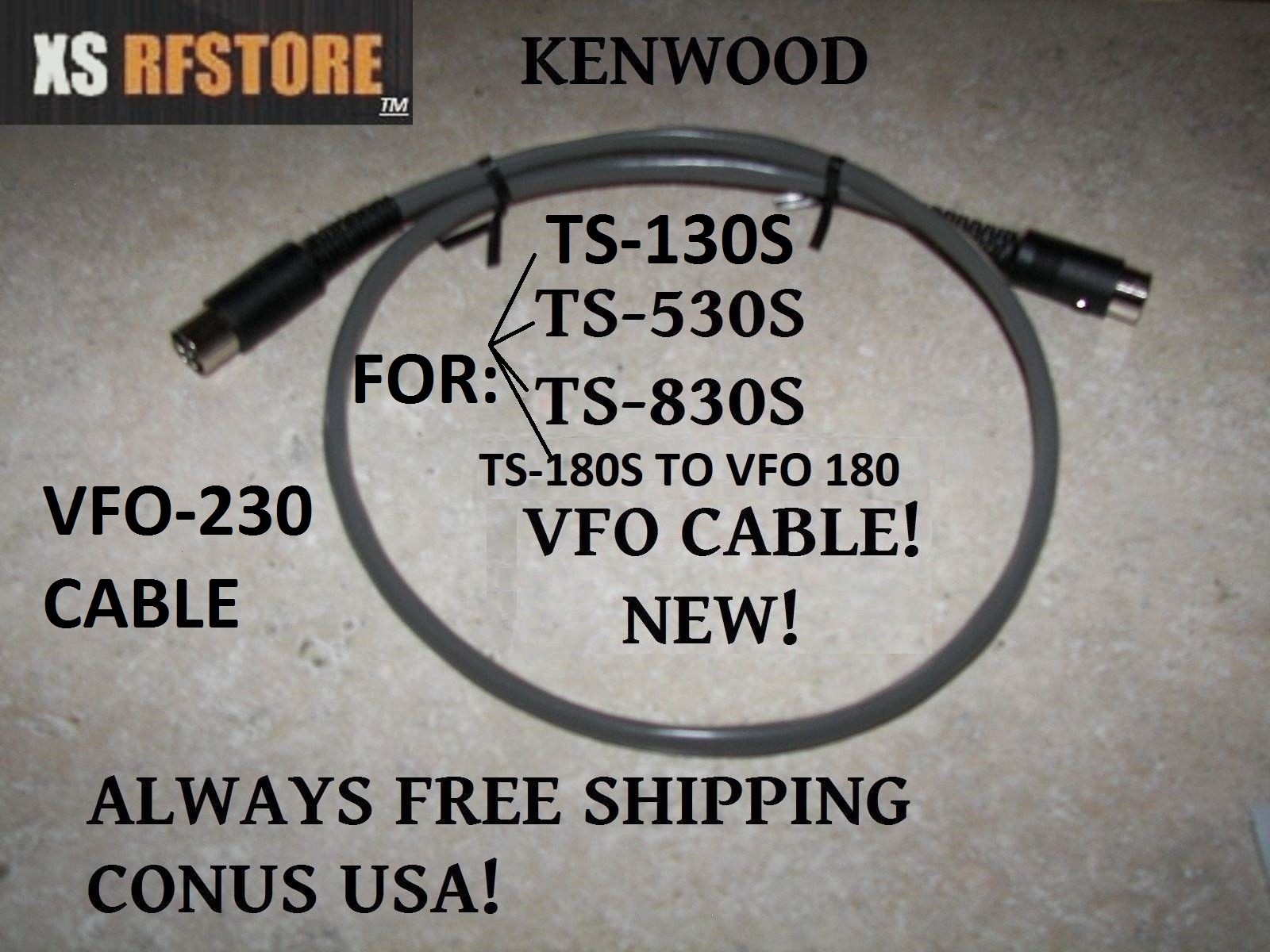 Kenwood VFO CABLE (VFO 230/ 130S,530S,830S)(VFO 240/ 530S,830S(VFO 180 TS-180S)