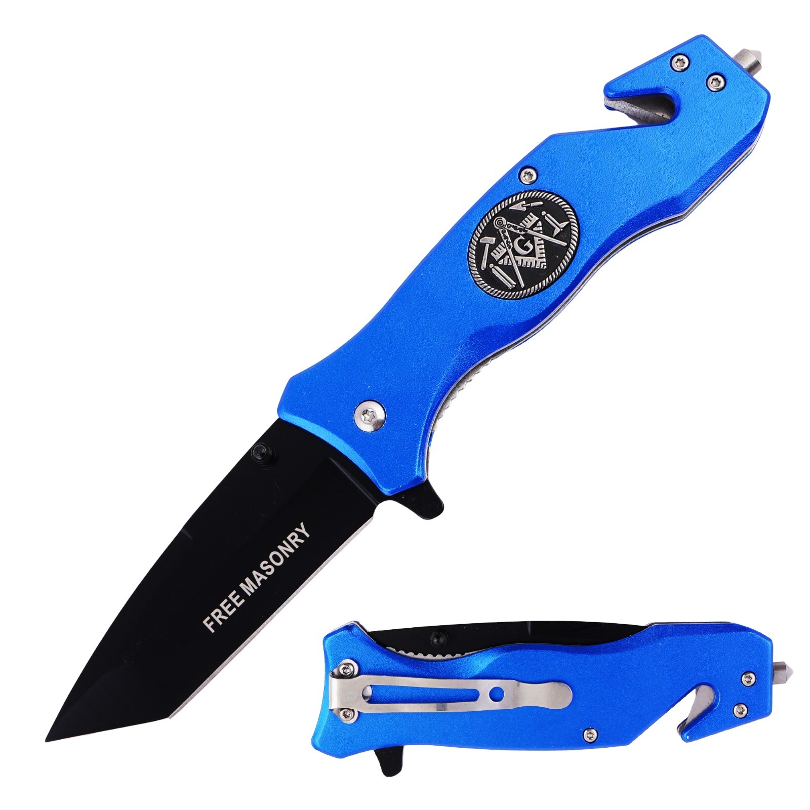Masonic Folding Knife, Engraved Masonic Logo Expertly Crafted| Pocket Knife