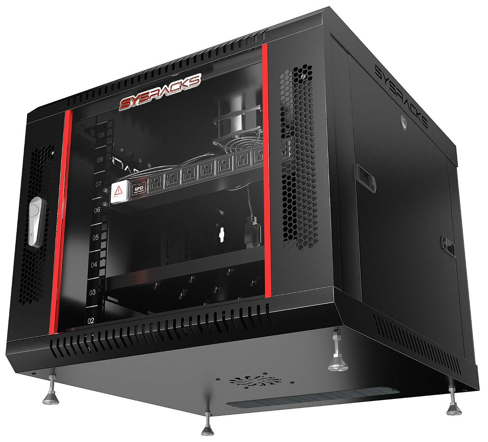 Sysracks 9U Wall Mount Network Data IT Server Cabinet Rack Lockable Enclosure