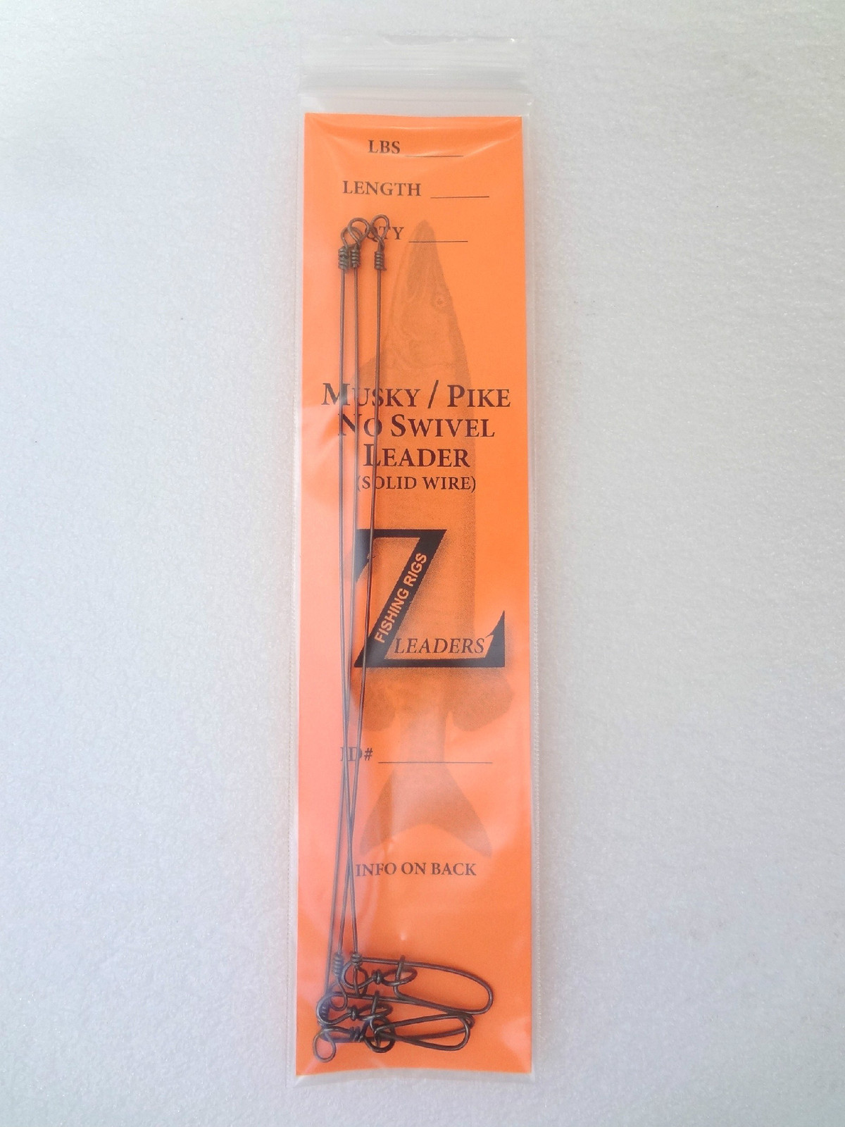 3 - MUSKY / PIKE SOLID WIRE LEADERS (NO SWIVEL)  MUSKIE LURE JERKBAIT LEADER