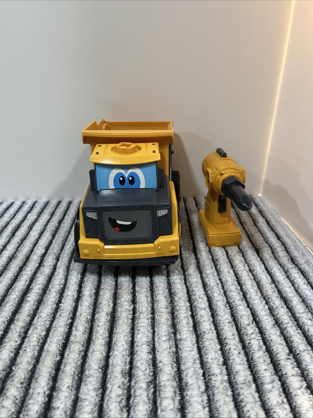 BUILD-A-BUDDY John Deere Dump Truck Toy with Toy Drill - AA Batteries Included
