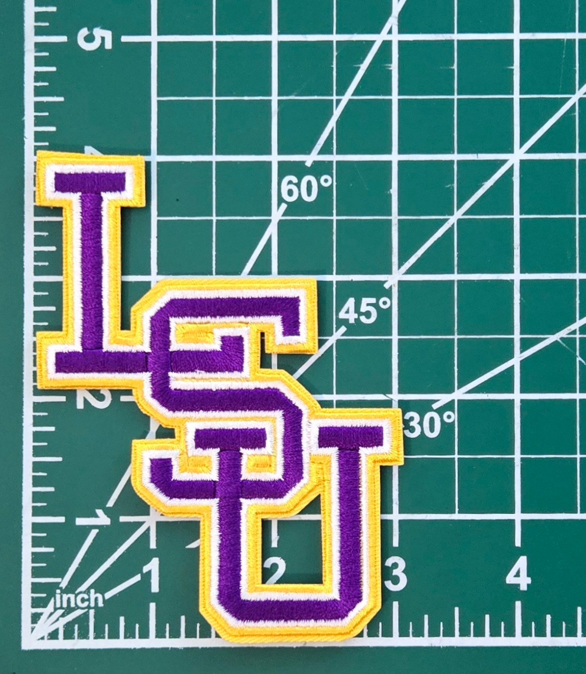 LSU Tigers 4" Iron On Embroidered Patch ~ FREE Tracking!!