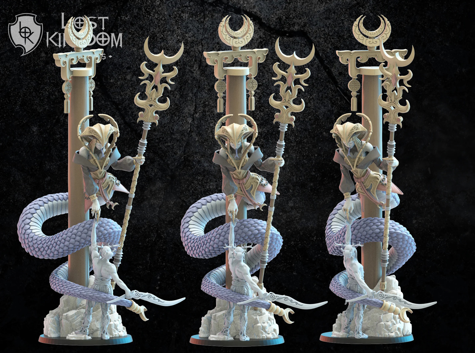 Tsuchinoko, Naga Priestress - 28-32mm Night Elves - Resin Tabletop Miniature