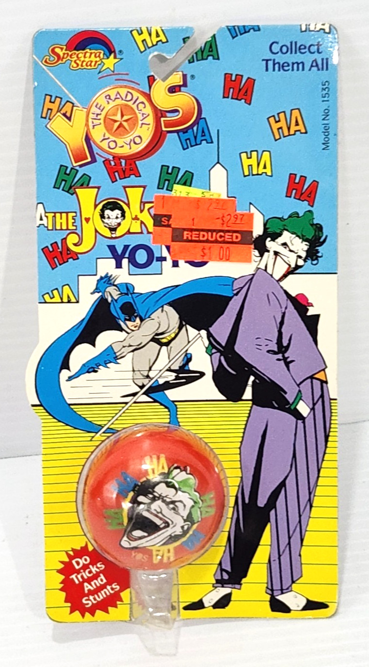 Vintage 1989 Batman THE JOKER Ha Ha Ha Yo-Yo The Radical Yo-Yo Spectra Star