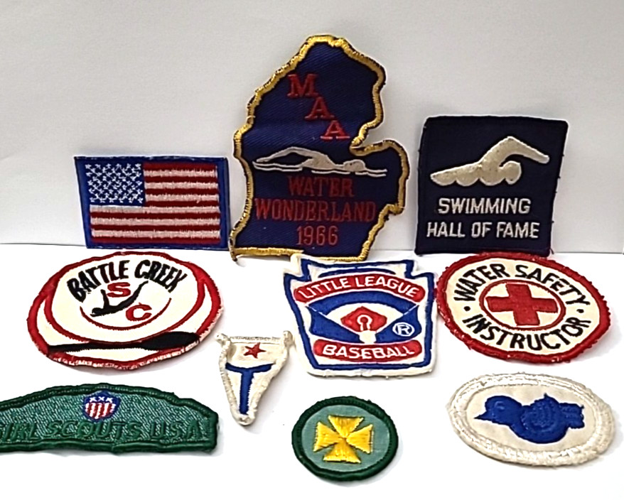 10 Vintage Campfire Girl Scout Battle Creek Swim Hall of Fame Baseball 1950/60s