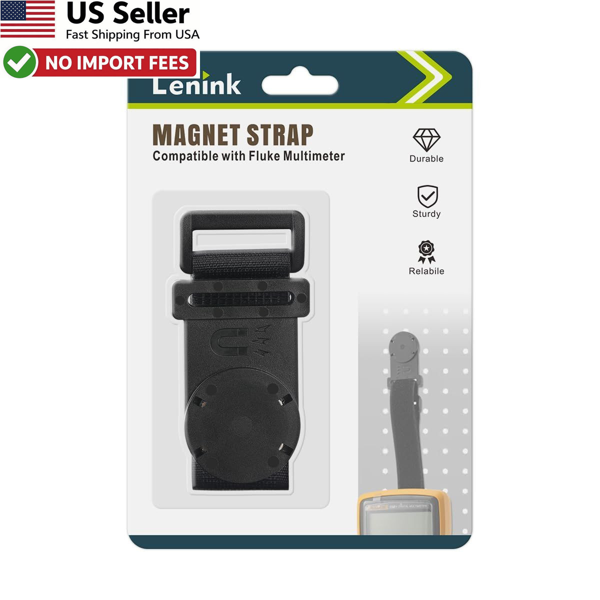 Magnetic Hanger Compatible with Fluke Multimeter Hanging Loop Strap Kit FROM USA