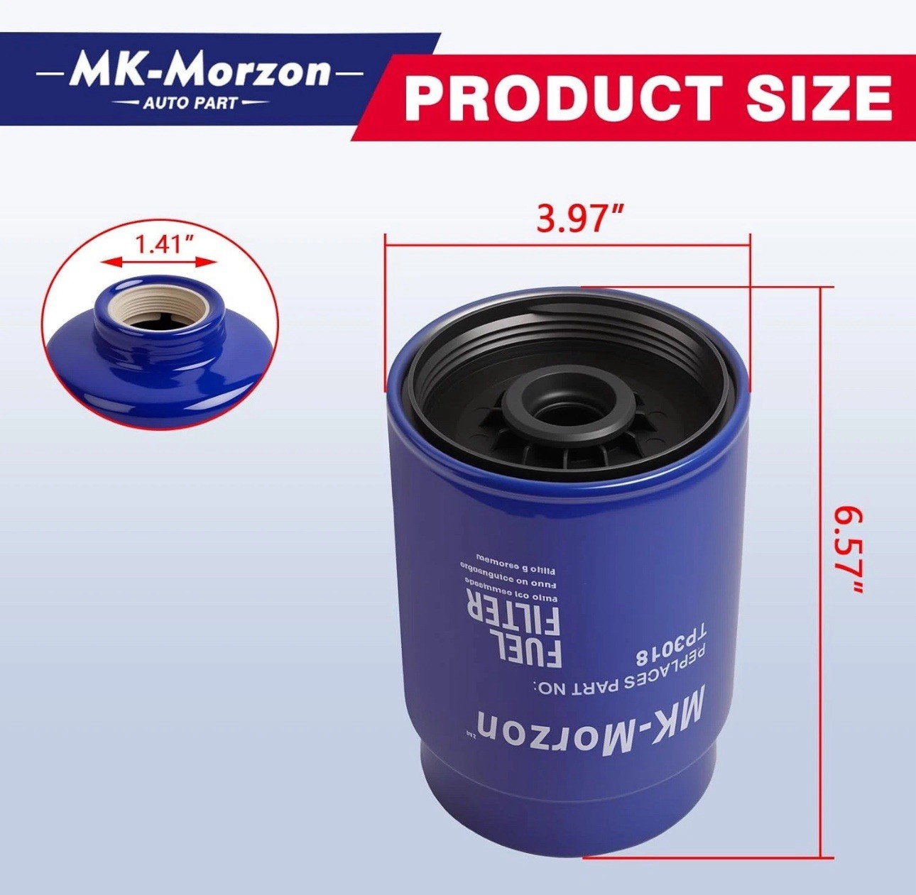 6.6 Duramax Fuel Filter TP3018 Compatible with 2001-2016 Chevy Silverado GMC...