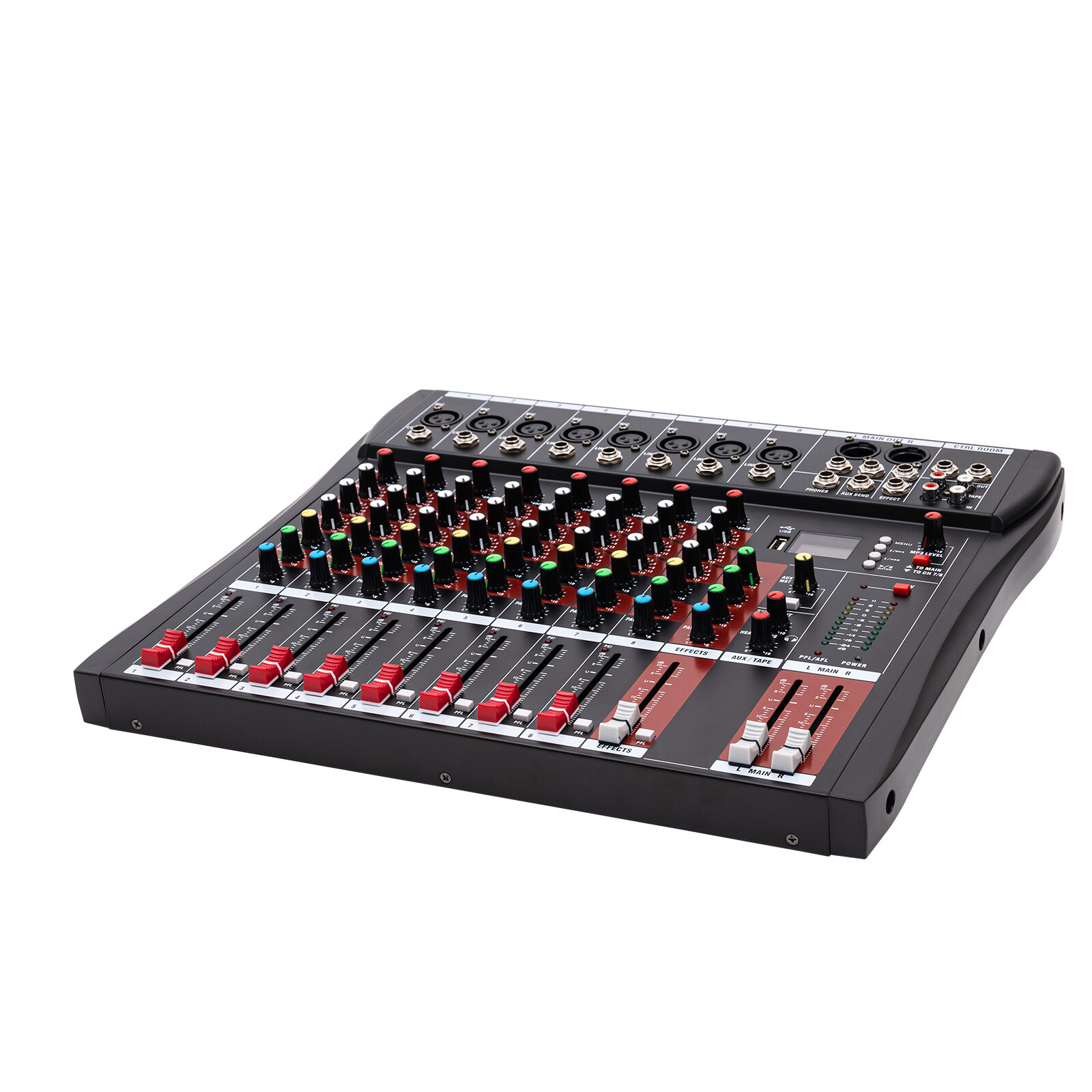 8 Channel Bluetooth Studio Audio Mixer Live Sound Mixing Console with USB