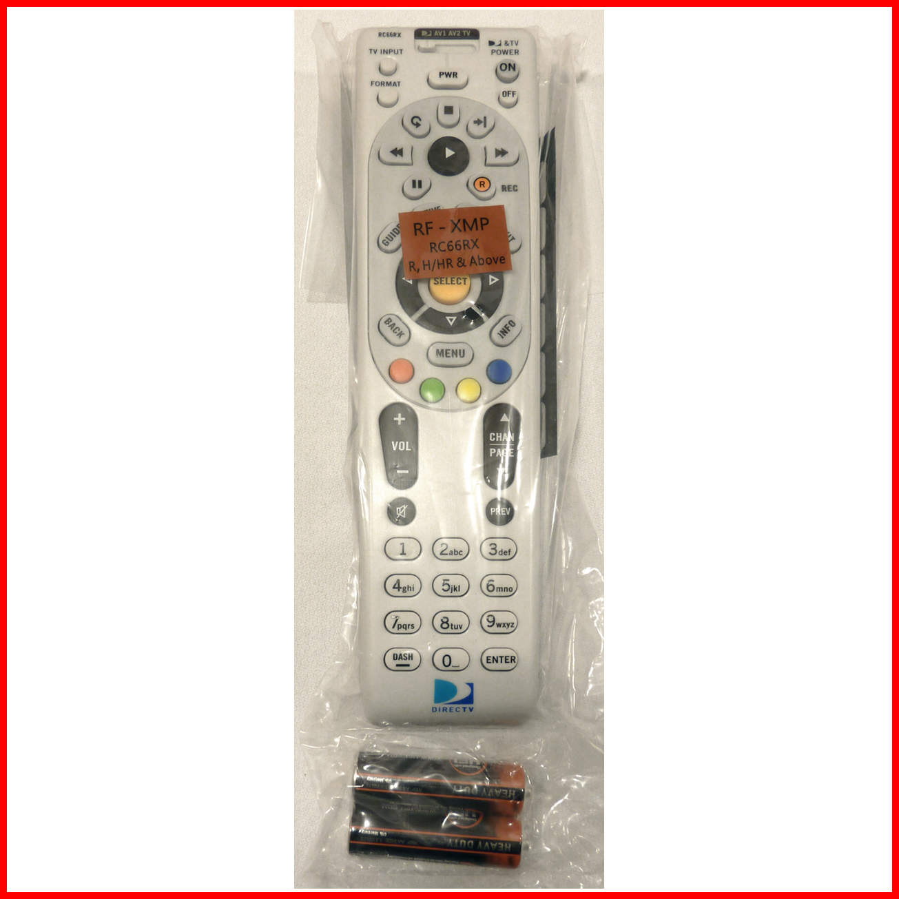 NEW DIRECTV Universal IR/RF Remote Control w/BATTERIES #RC66RX
