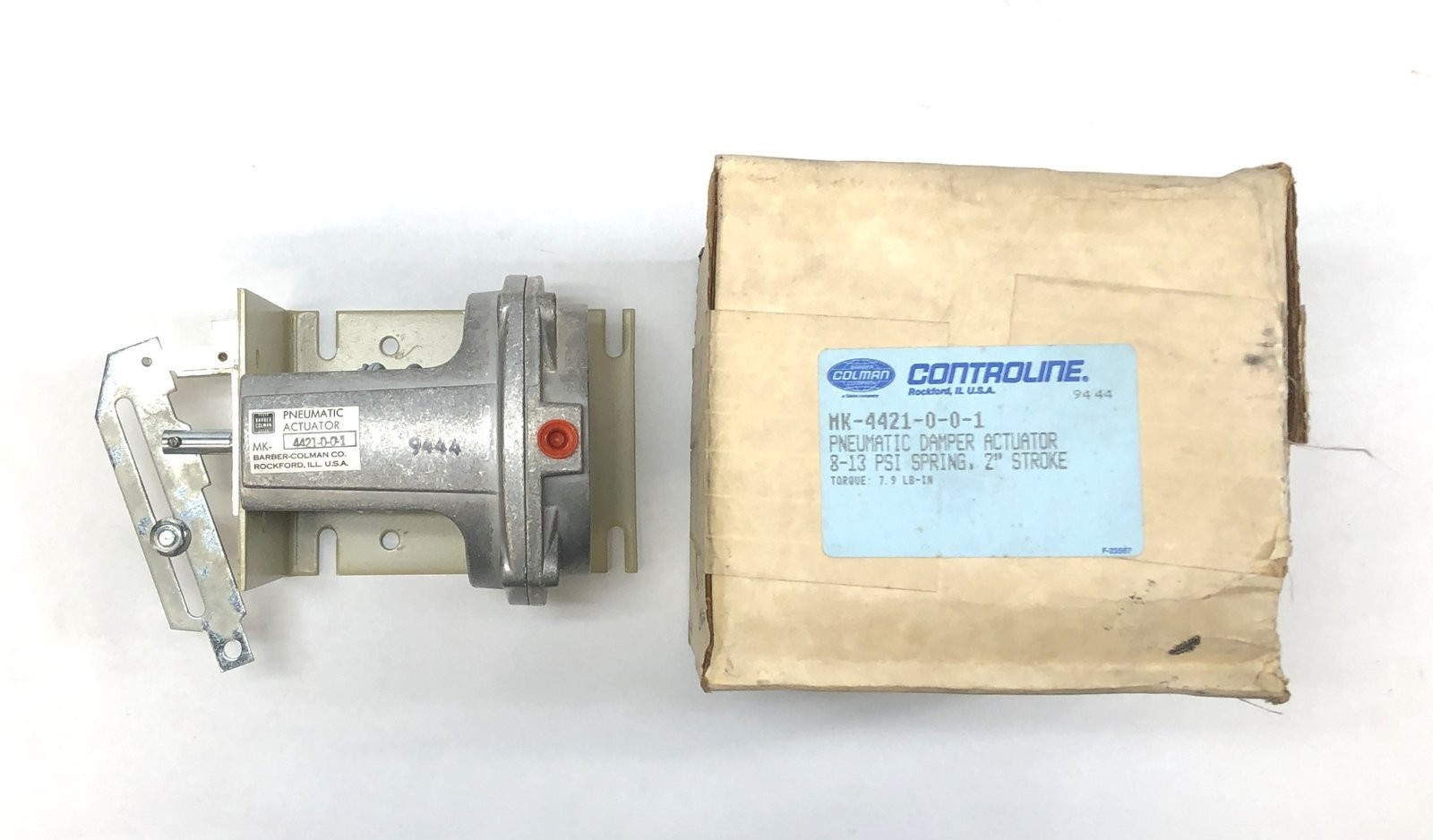 Barber Colman 8-13 PSI 2" Stroke Pneumatic Damper Actuator MK-4421-0-0-1 NOS