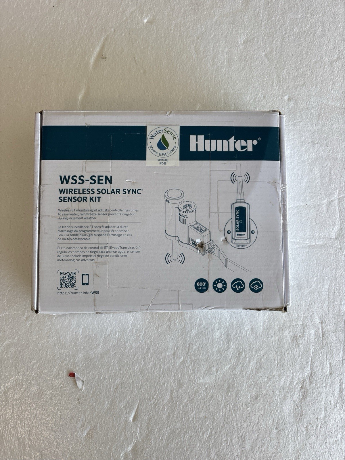 Hunter WSS-SEN Wireless Solar Sync Rain Sensor Kit