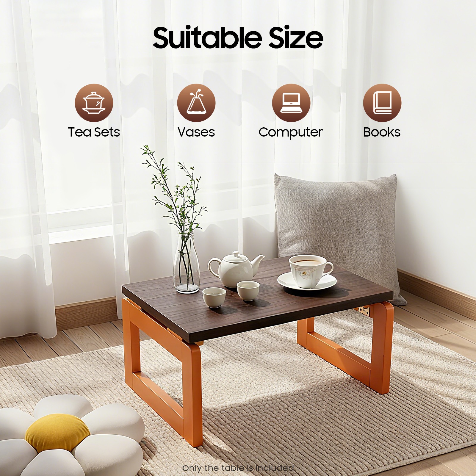 Folding Coffee Table Foldable Wooden Low Coffee Table Small Coffee Tea Table