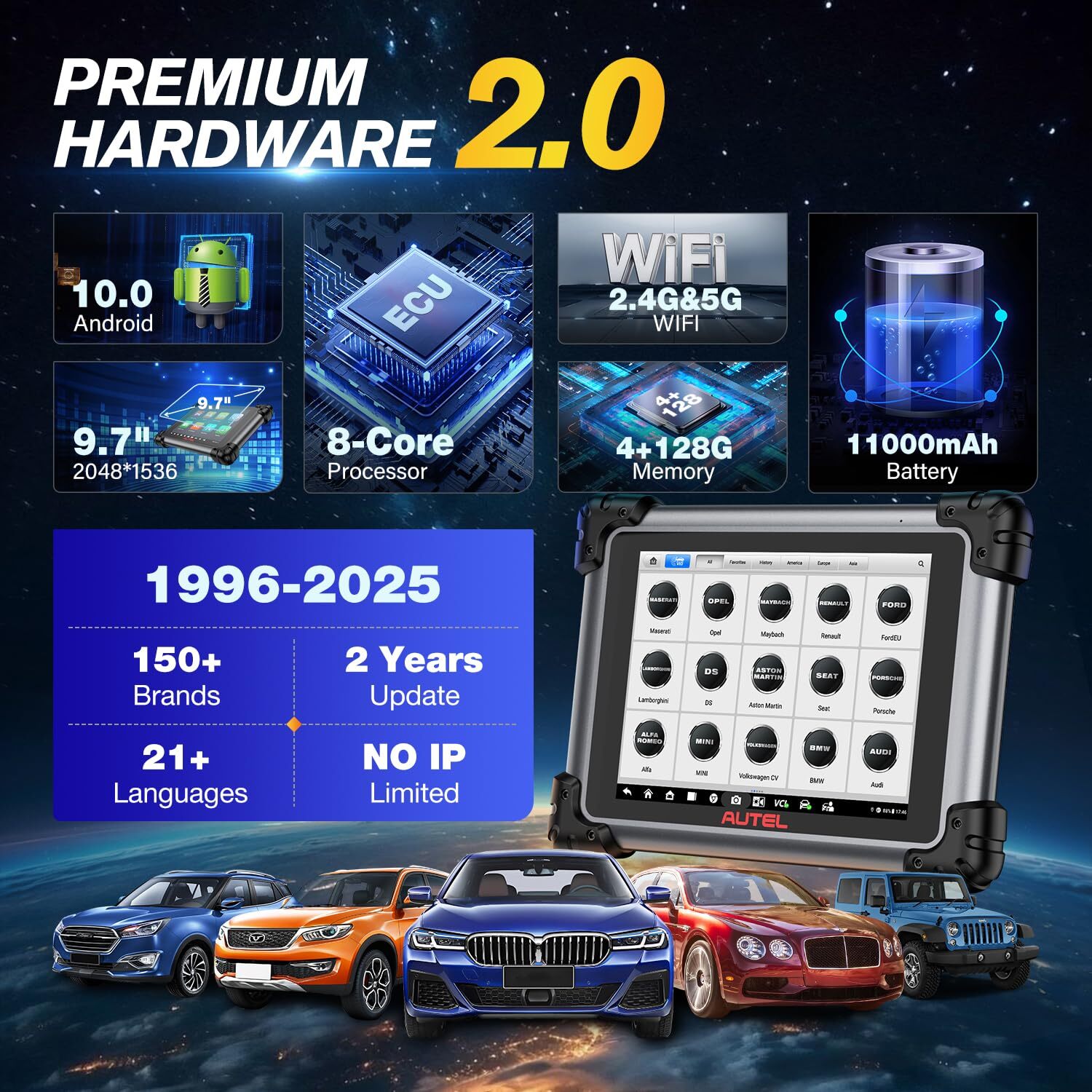 2026 Autel MaxiSys Elite II PRO ECU Programmer Coding with 2 Years Free Update