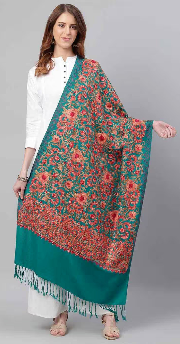 Women's Soft Wool Shawl India Oversized Blanket Scarf Wrap Shawl Fast Shipping
