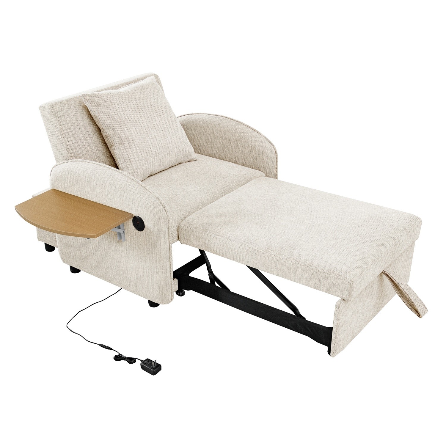 Convertible Sofa Bed Chair 3 in 1 Pull out Sofa Bed w/ Computer Board & USB Port