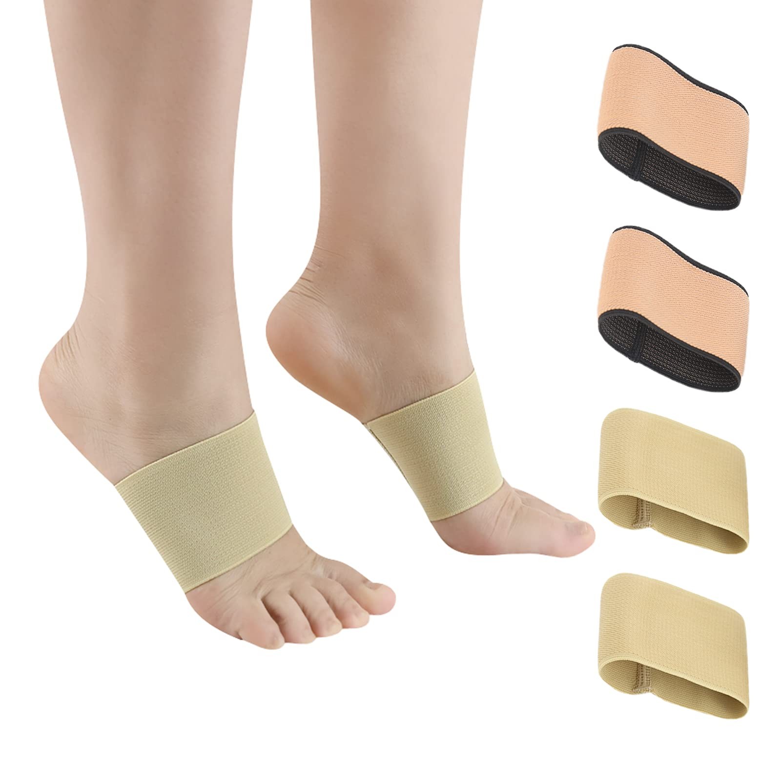 Copper Arch Support Sleeves (4PCS), Plantar Fasciitis Braces for Foot Care, F...