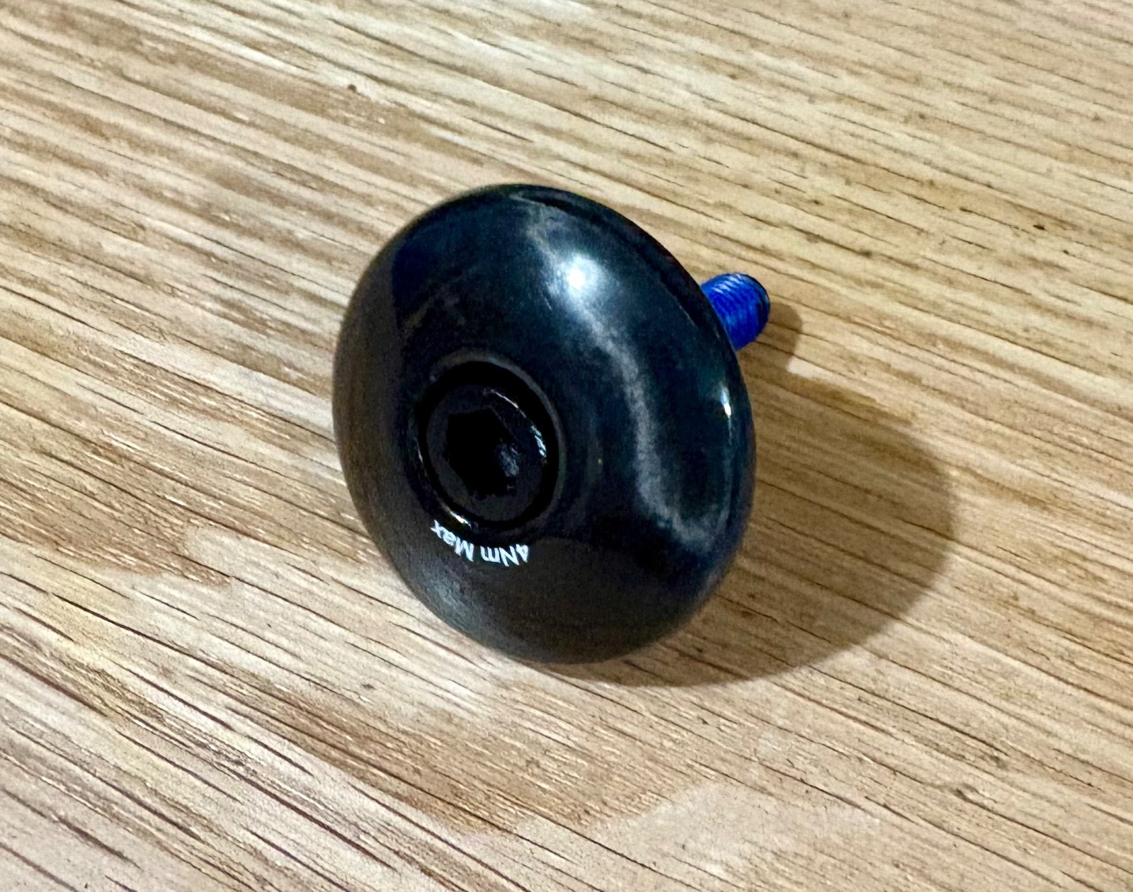 New 1-1/8” Carbon Fiber Top Cap Glossy Unidirectional Carbon with alloy bolt