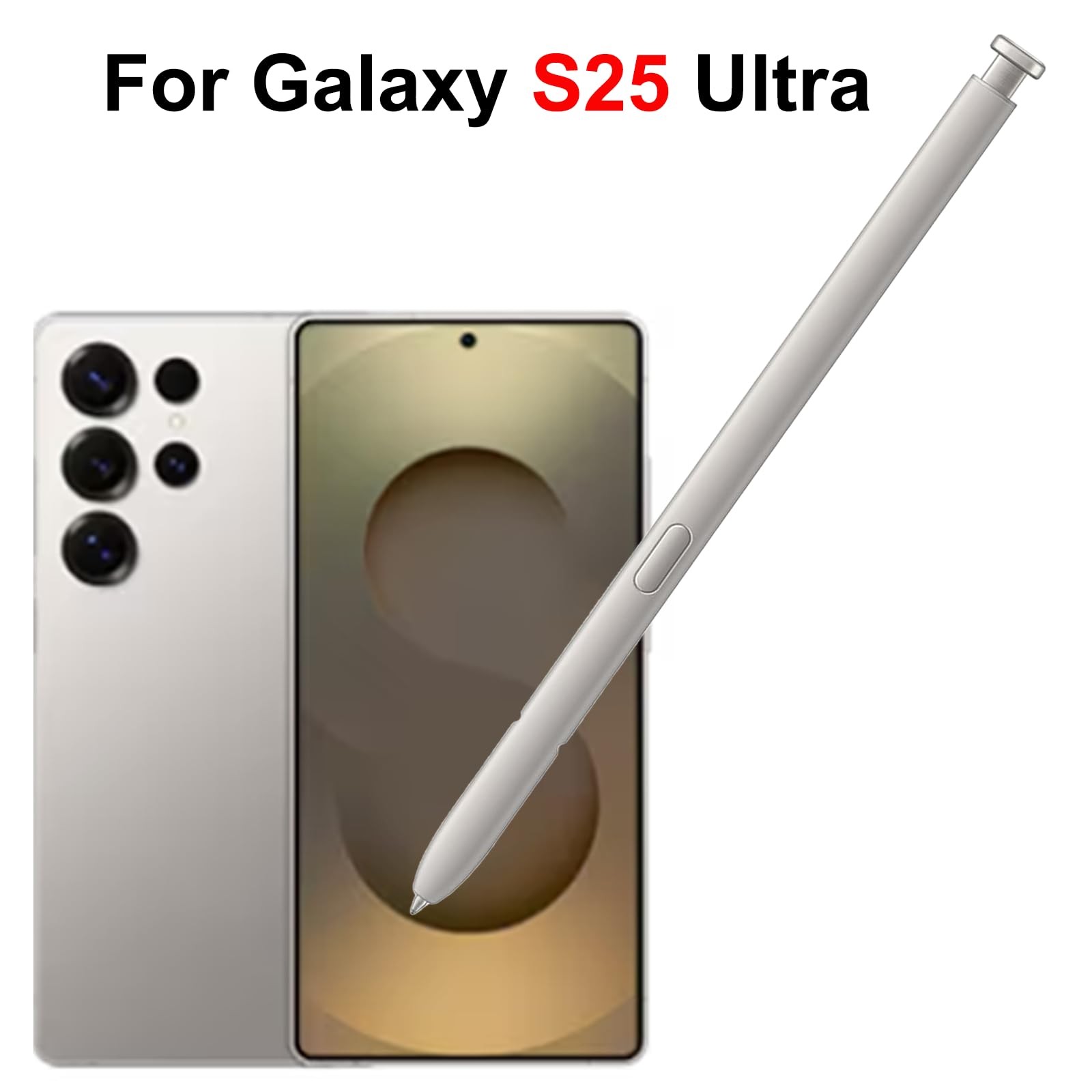 Galaxy S25 Ultra S Pen Replacement for Samsung Light Gray