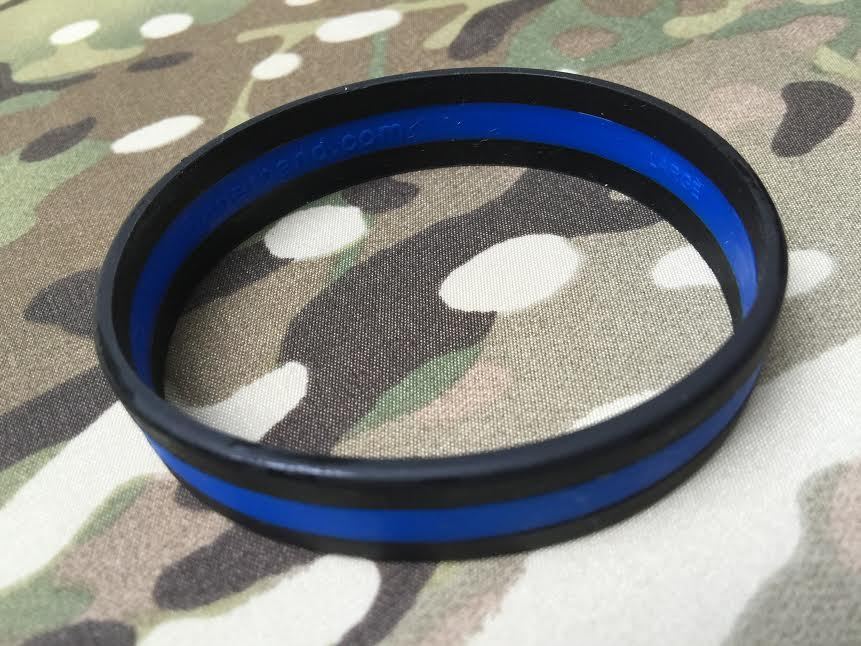 Subtle Thin Blue Line "SHEEPDOG" Silicone Bracelet Band