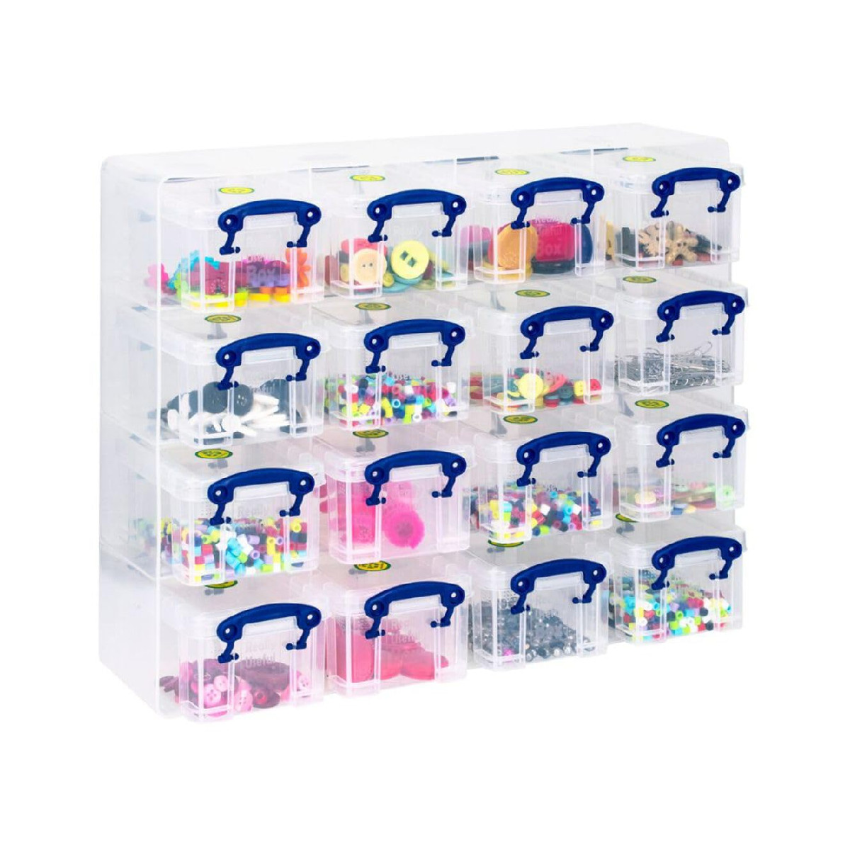Really Useful Box Really Useful Plastic Storage 0.3 Litre Organiser Pack 16 X