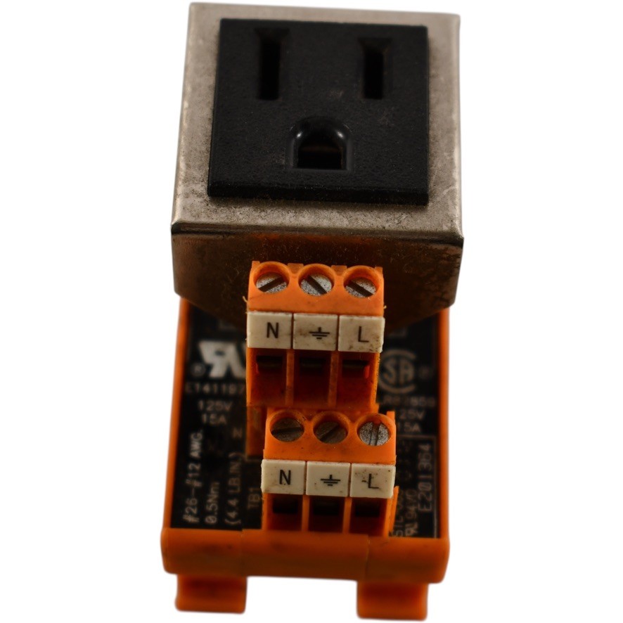 Weidmuller 9915480000 RS-SIMPLEX DIN Rail Single AC Outlet 120V 15A