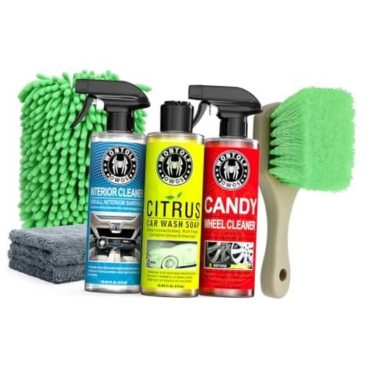 Complete Car Wash Cleaning Kit, Car Interior Detailing 2.29 Fl Oz (Pack of 7)