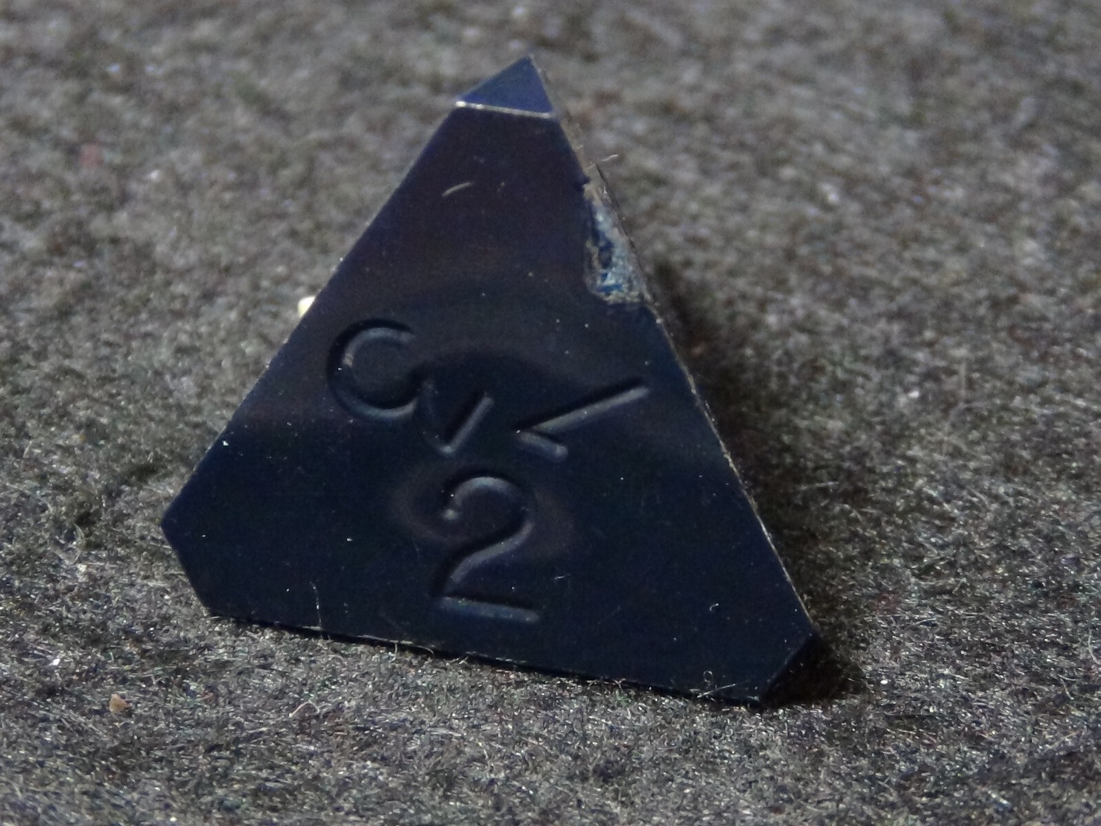 Gamescience Opaque Black D4 4-sided Dice Non-Tumbled, Un-Crayoned D&D OOP