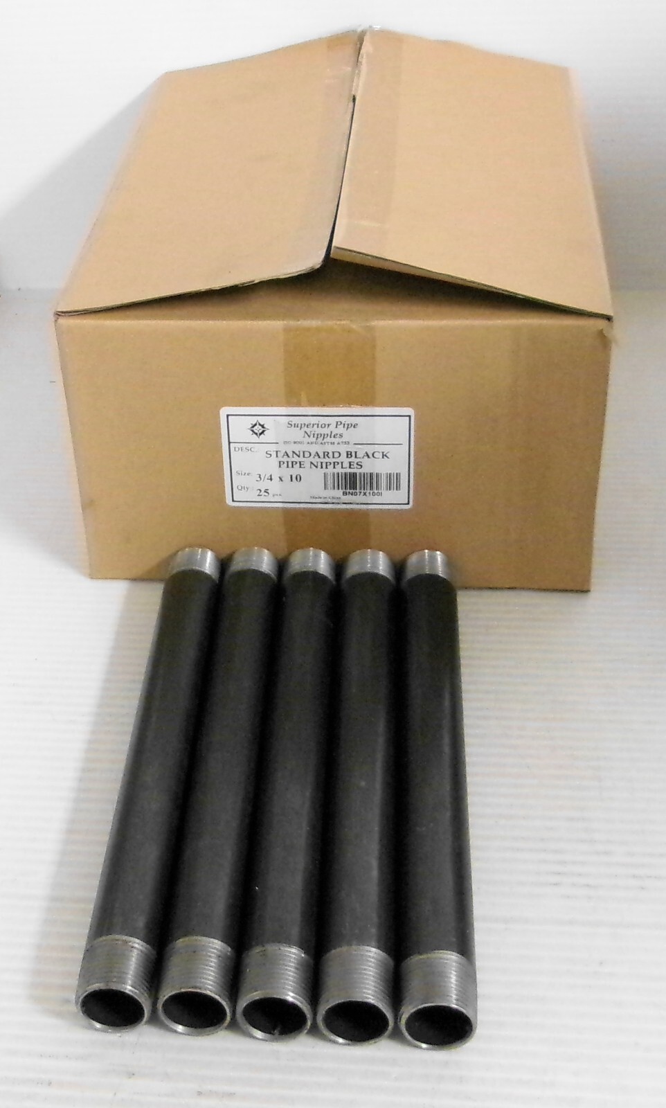 Superior Pipe Nipples BN07X100I Pipe Nipples 3/4"X10" ISO 9001 and ASTM A733 (5)