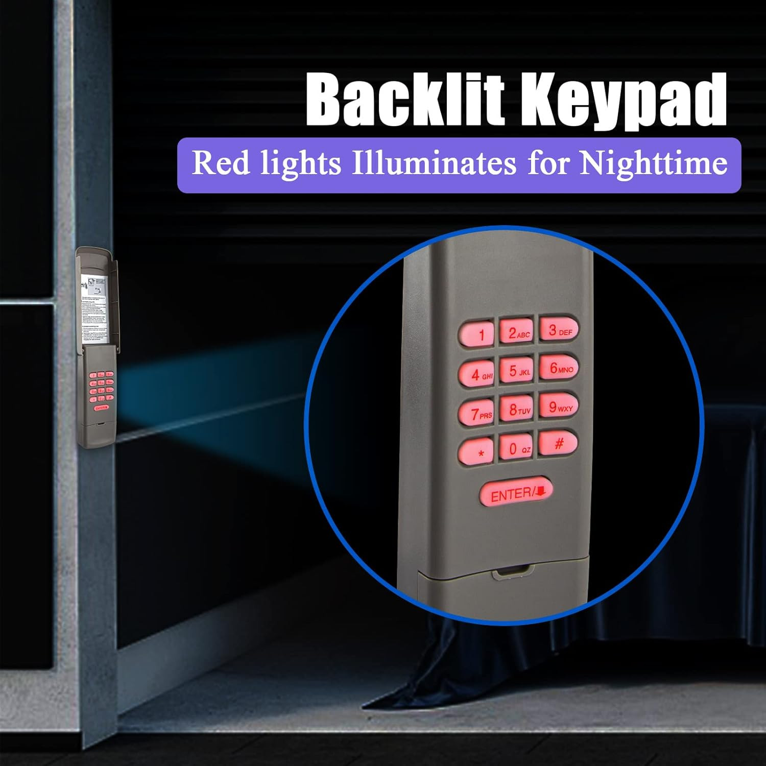 377LM Wireless Keypad 2 Keychain Remotes for Liftmaster Purple Learn Button | 3
