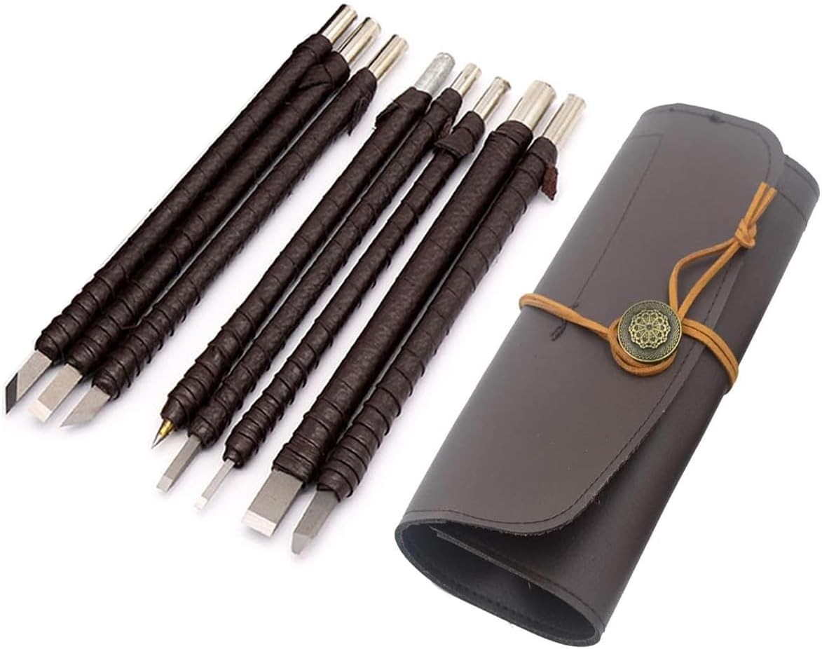 Stone Carving Tool Set Chisel Carving Tool Carving Kit 8pcs Engraving Carve Cutt