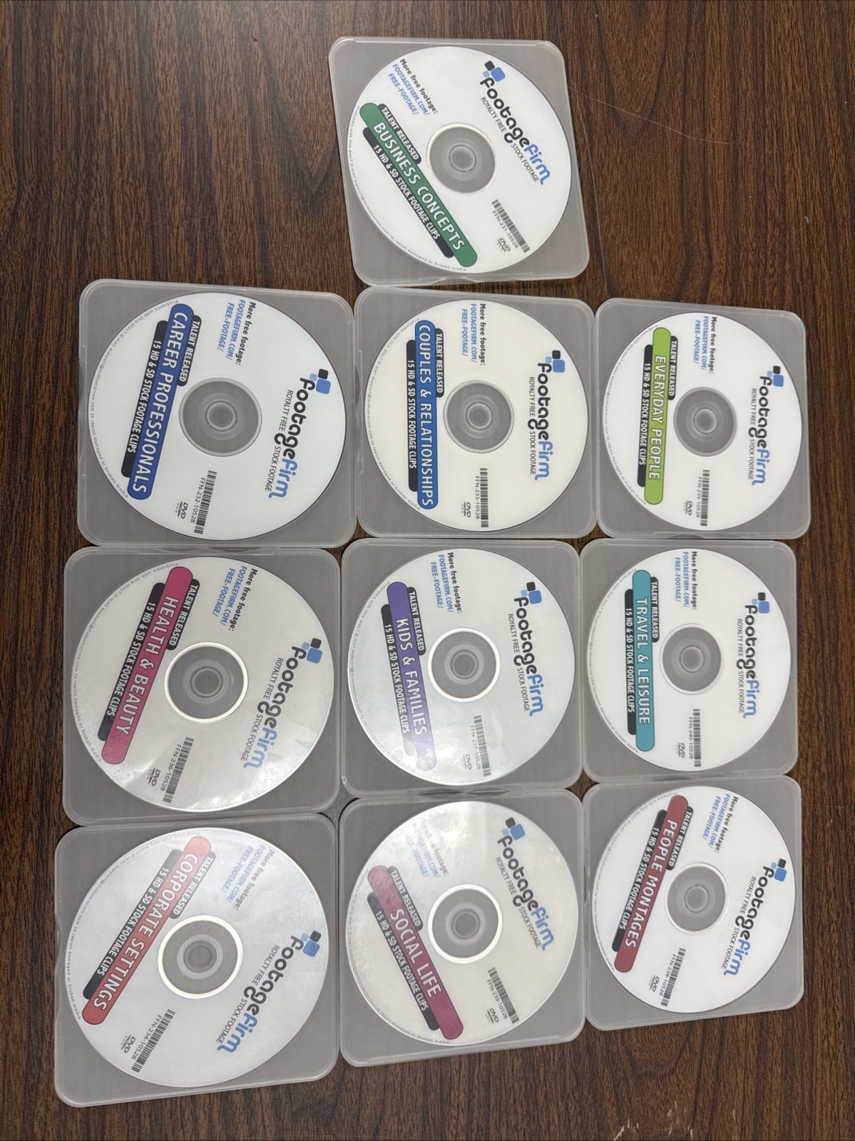 Lot 10 Footage Firm Royalty Free & Stock Footage TALENT RELEASED HD & SD DVDs