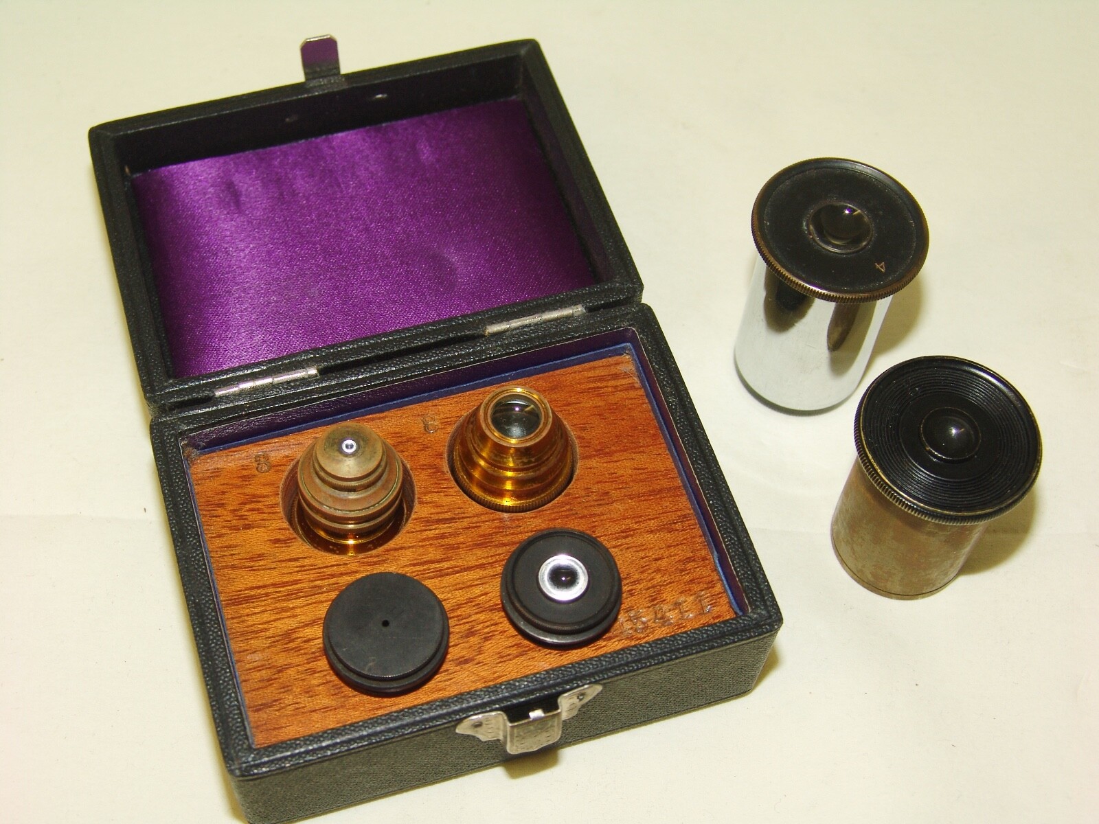 rare antique brass Microscope № 45411, original box