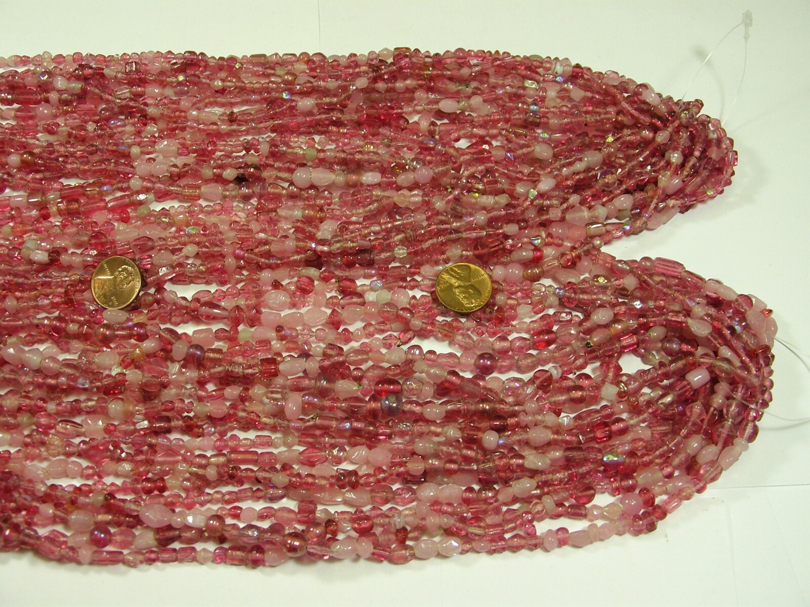 30 Strands 36" India Handmade Assorted Color Glass Beads Wholesale Bulk (CT-48)