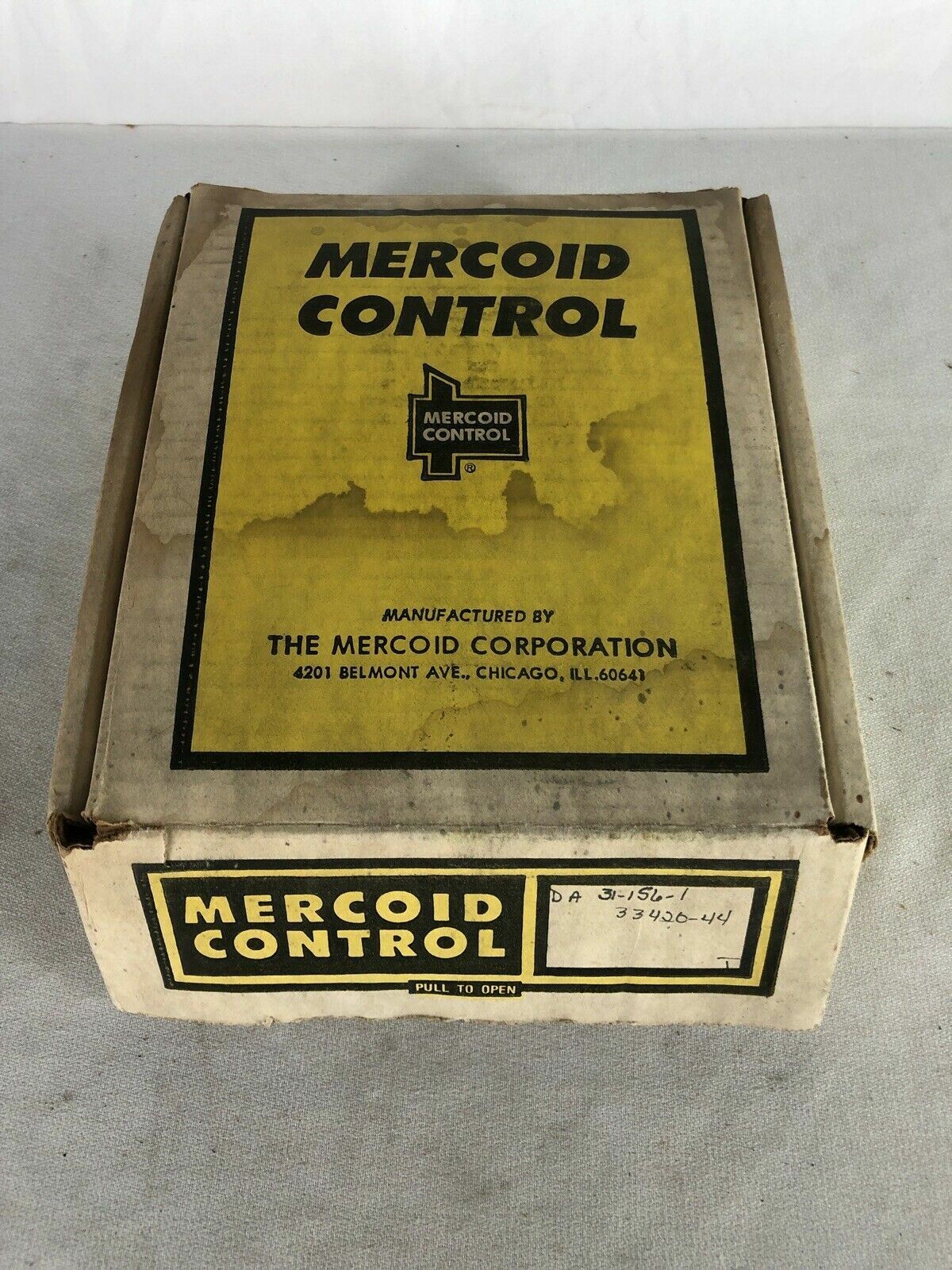 Mercoid Control Pressure Control Switch DA-31-156-1