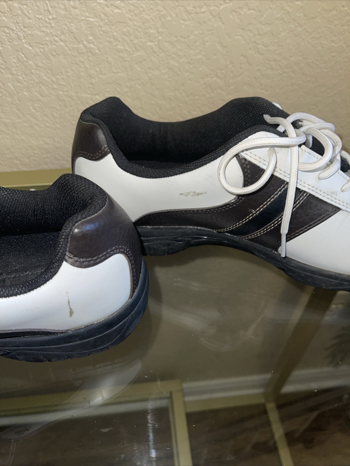 Golf Mate Golf Shoe Mens 11D White Leather Classic Turf-Mate Lace Up *READ