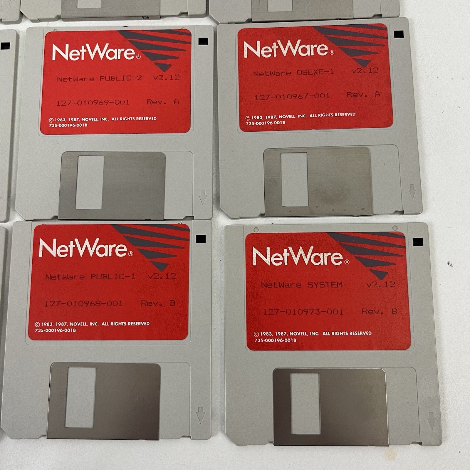 Vintage 80’s Novell NetWare Computer Software 20 Disk 10024