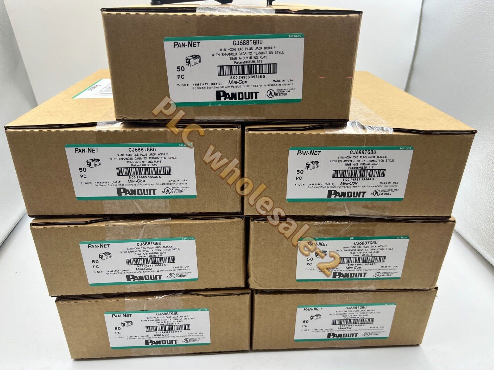 Panduit Giga TX Cat6 Network jack CJ688TGIW CJ688TGBU CJ688TGGR CJ688TGBL Qty 50