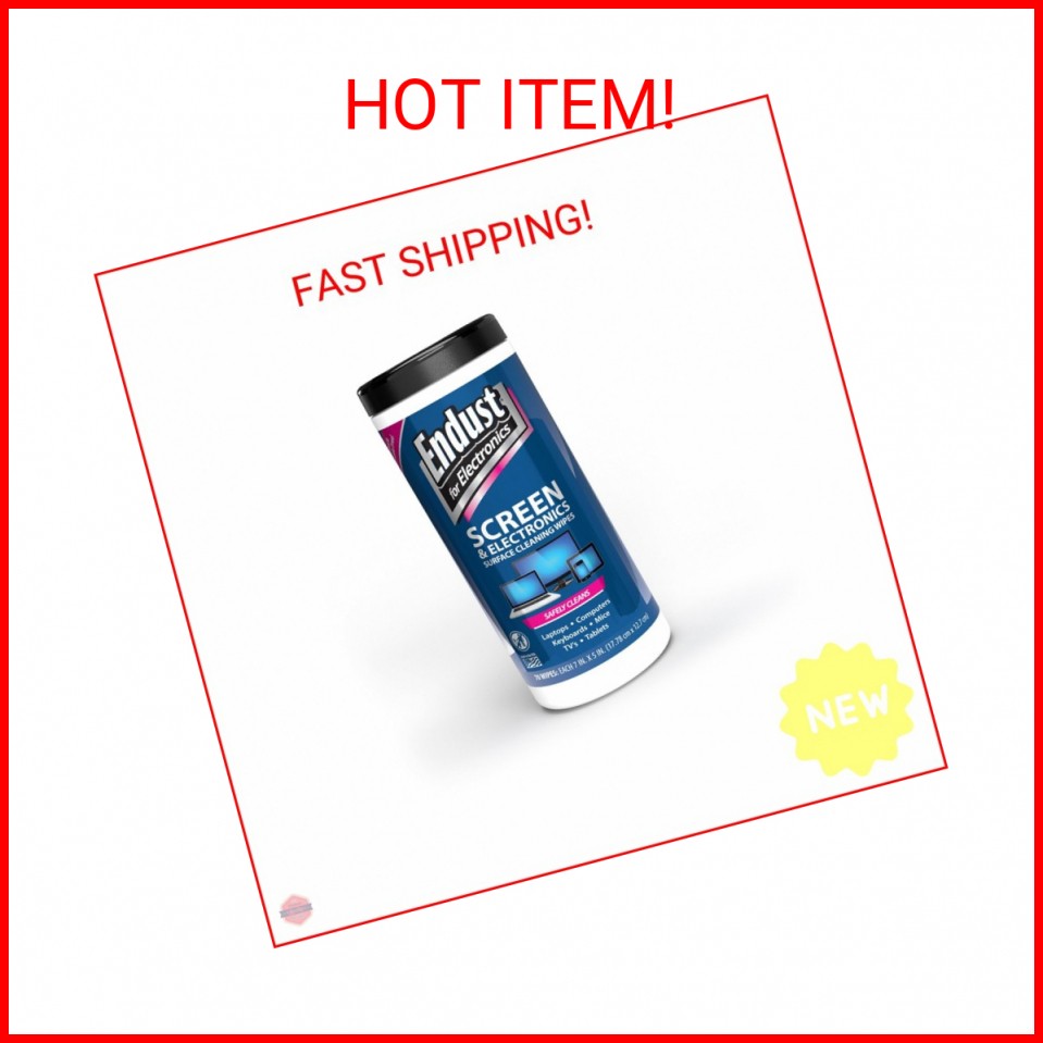 Endust for Electronics; Screen & Surface Cleaning Wipes, Great LCD and Plasma Wi