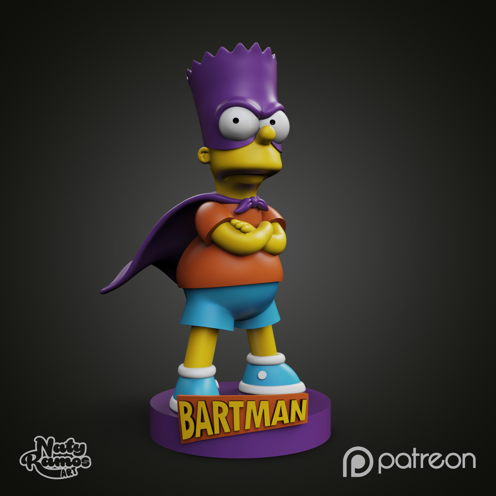 UNPAINTED The Simpsons Bart Bartman 3D Printed Model Kit NR