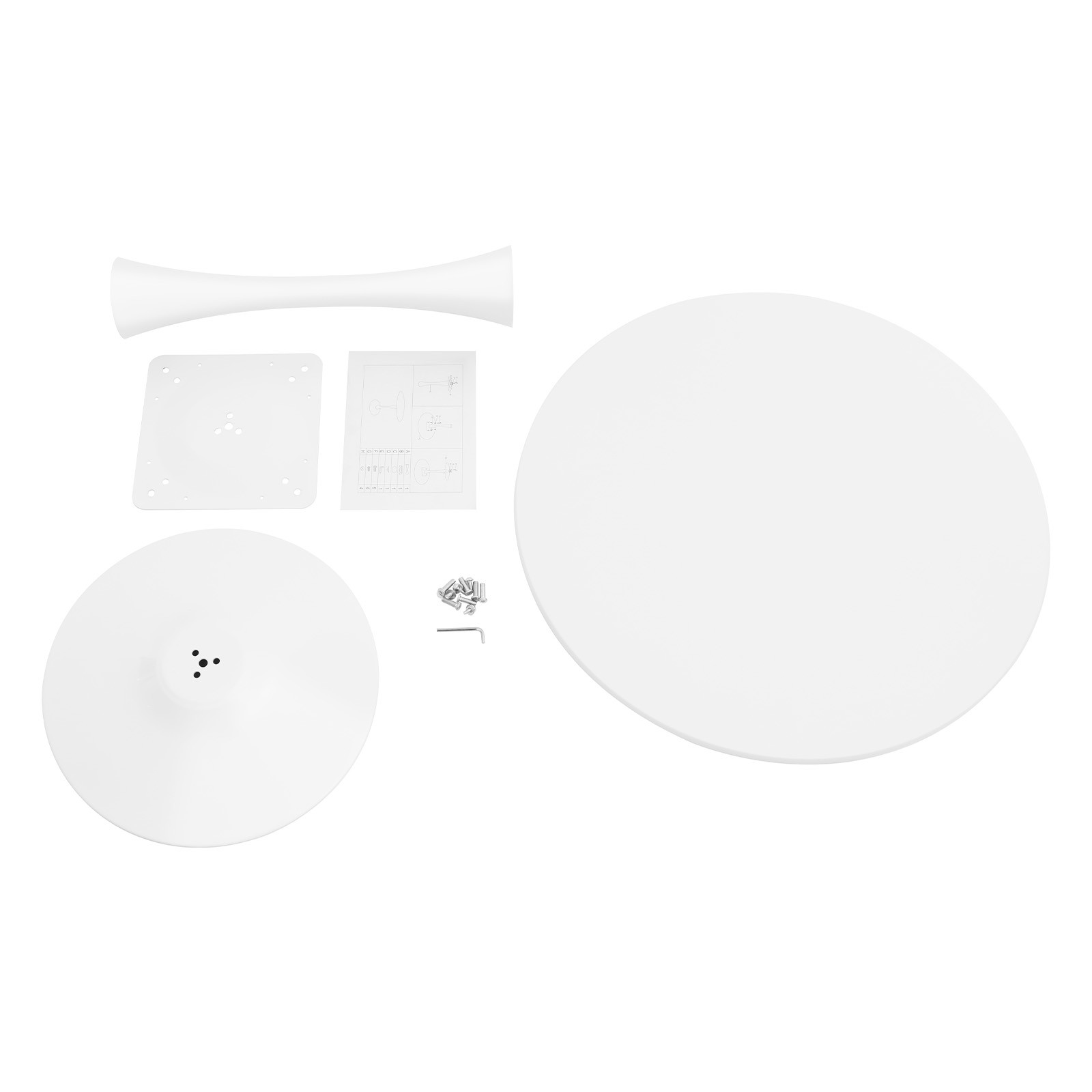 Kitchen Dining Table Round Table Small Waist Design Living Room Leisure Table US