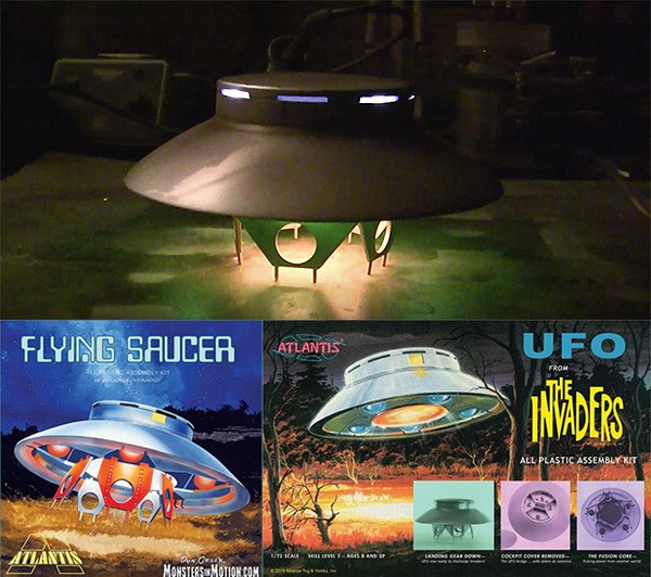 Invaders Flying Saucer U.F.O. 1/72 Model Light Kit Atlantis or Aurora 181TC01