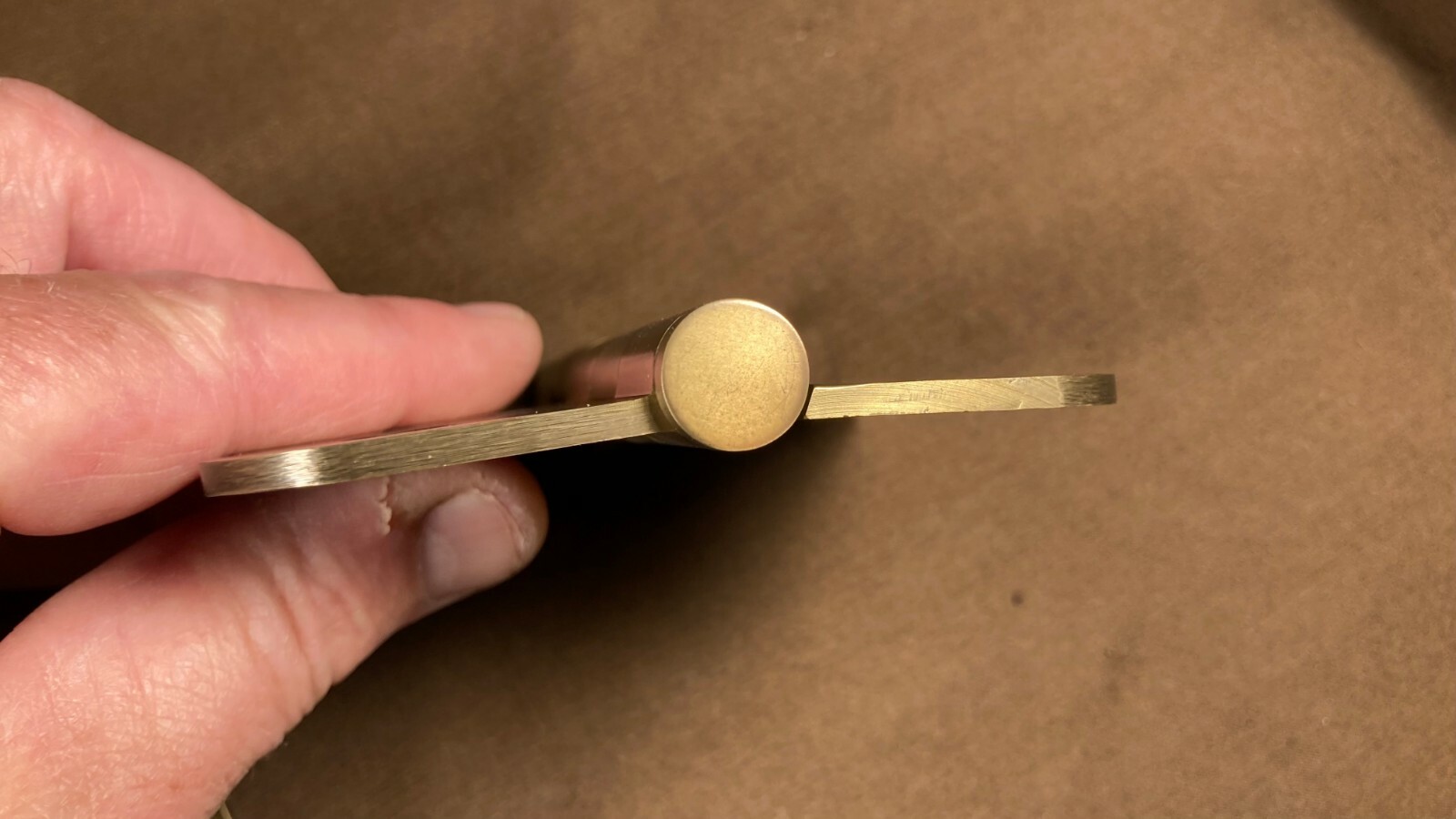 Pair Hickory Solid Brass 3.5 x 3.5" Radius Corner Door Hinge Winchester Brass