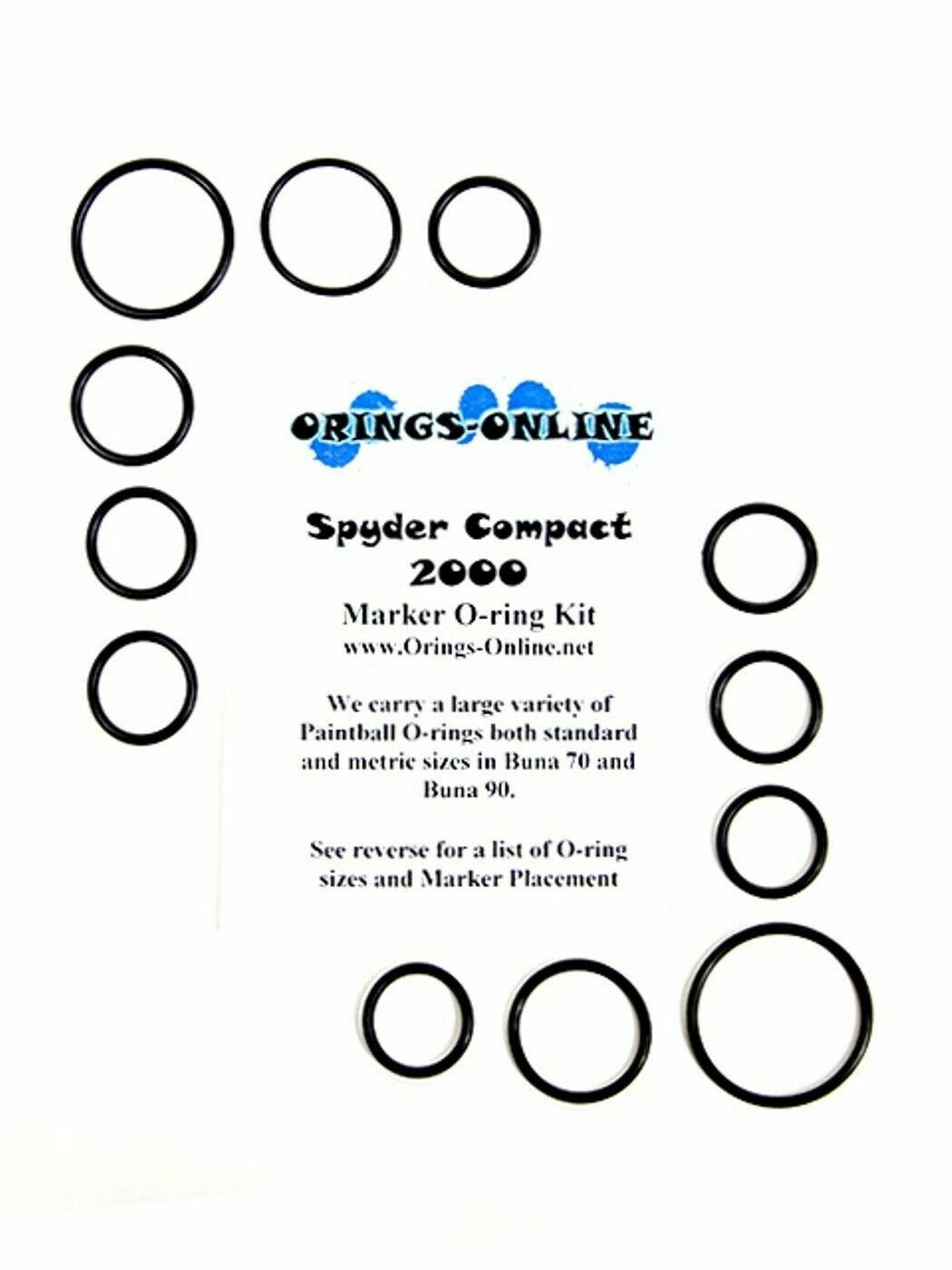 Spyder Compact 2000 Paintball Marker O-ring Oring Kit x 4 rebuilds / kits